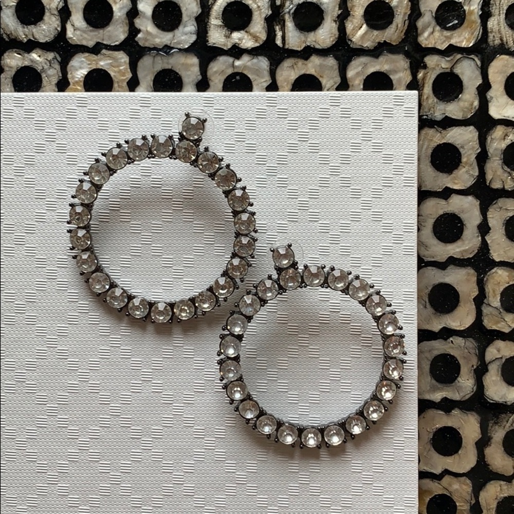 Rhinestone Hoop Earrings